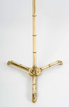 1970 Lampada da terra modello Bambou in ottone dorato Maison Roche
