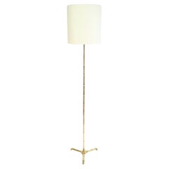 1970 Floor lamp model Bambou gilded brass Maison Roche