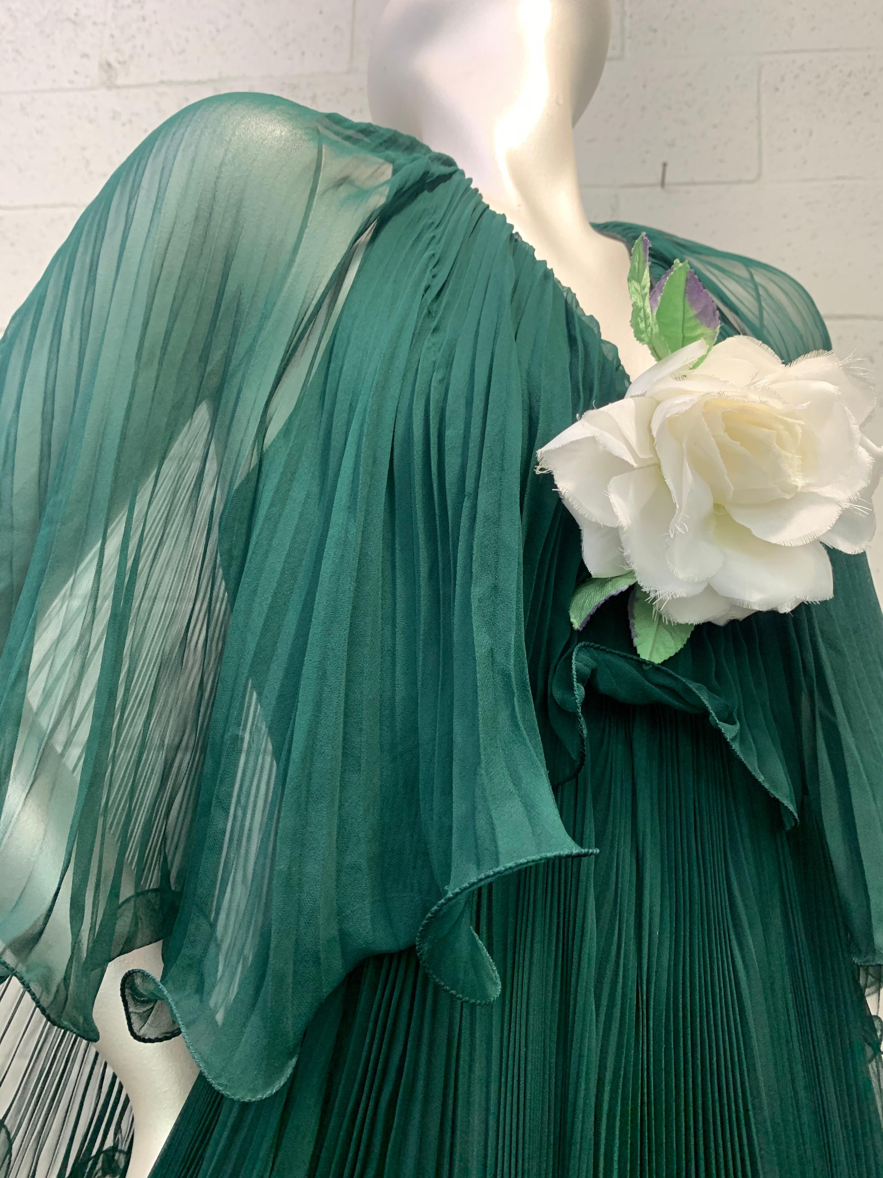green pleated halter dress
