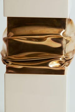 1970's French Pair of Jacques Moniquet for Chéret White Lacquer Table Lamps