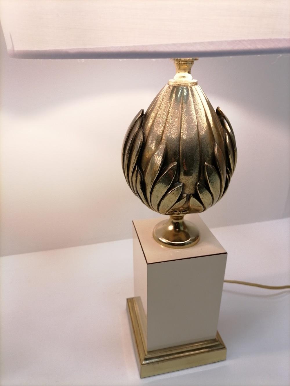 1970 French Midcentury Pair of Table Lamps in Maison Charles Style For Sale 5
