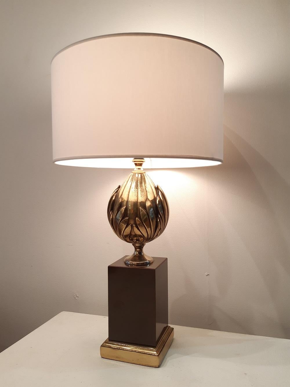 1970 French Midcentury Table Lamp Maison Charles Style For Sale 1