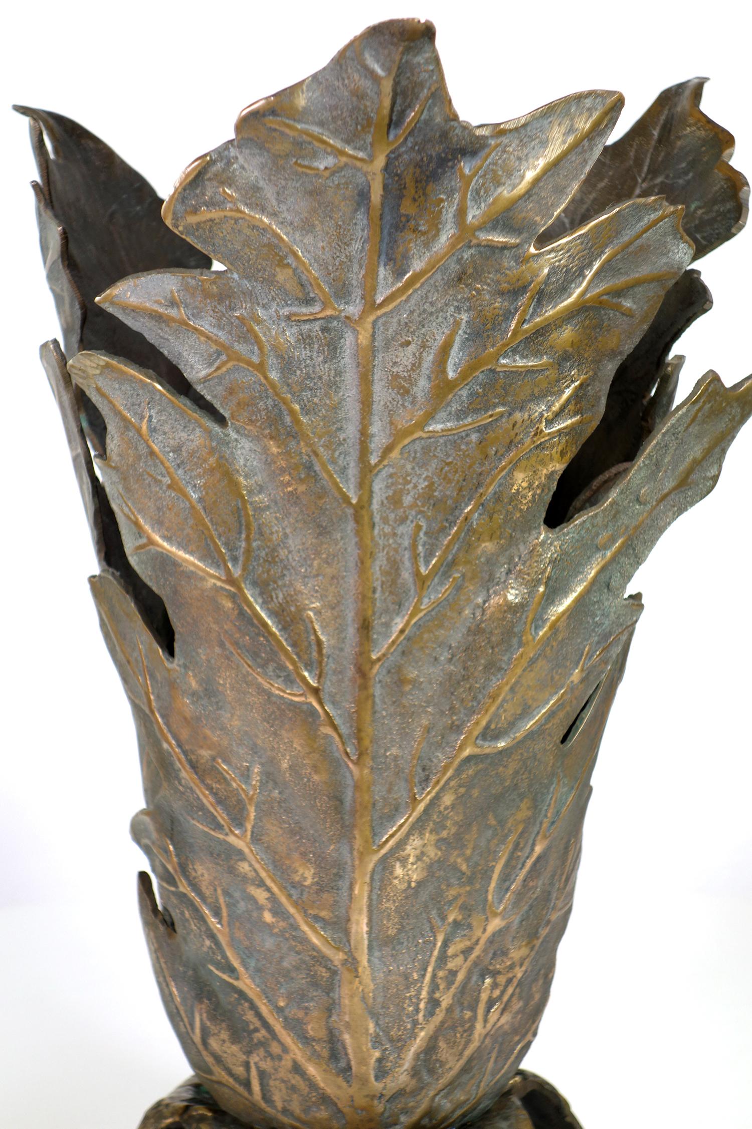 1970 Gabriella Crespi Bronze Sculpture Umbrella Stand In Excellent Condition For Sale In Brescia, IT