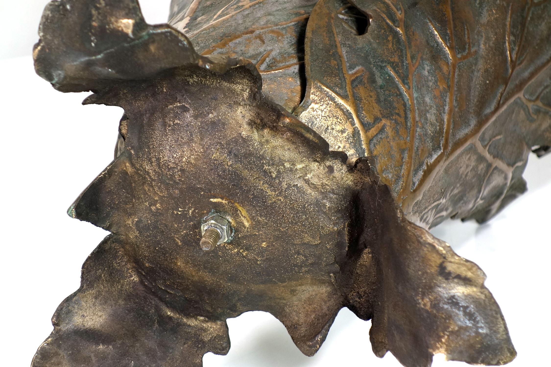 1970 Gabriella Crespi Bronze Sculpture Umbrella Stand For Sale 2