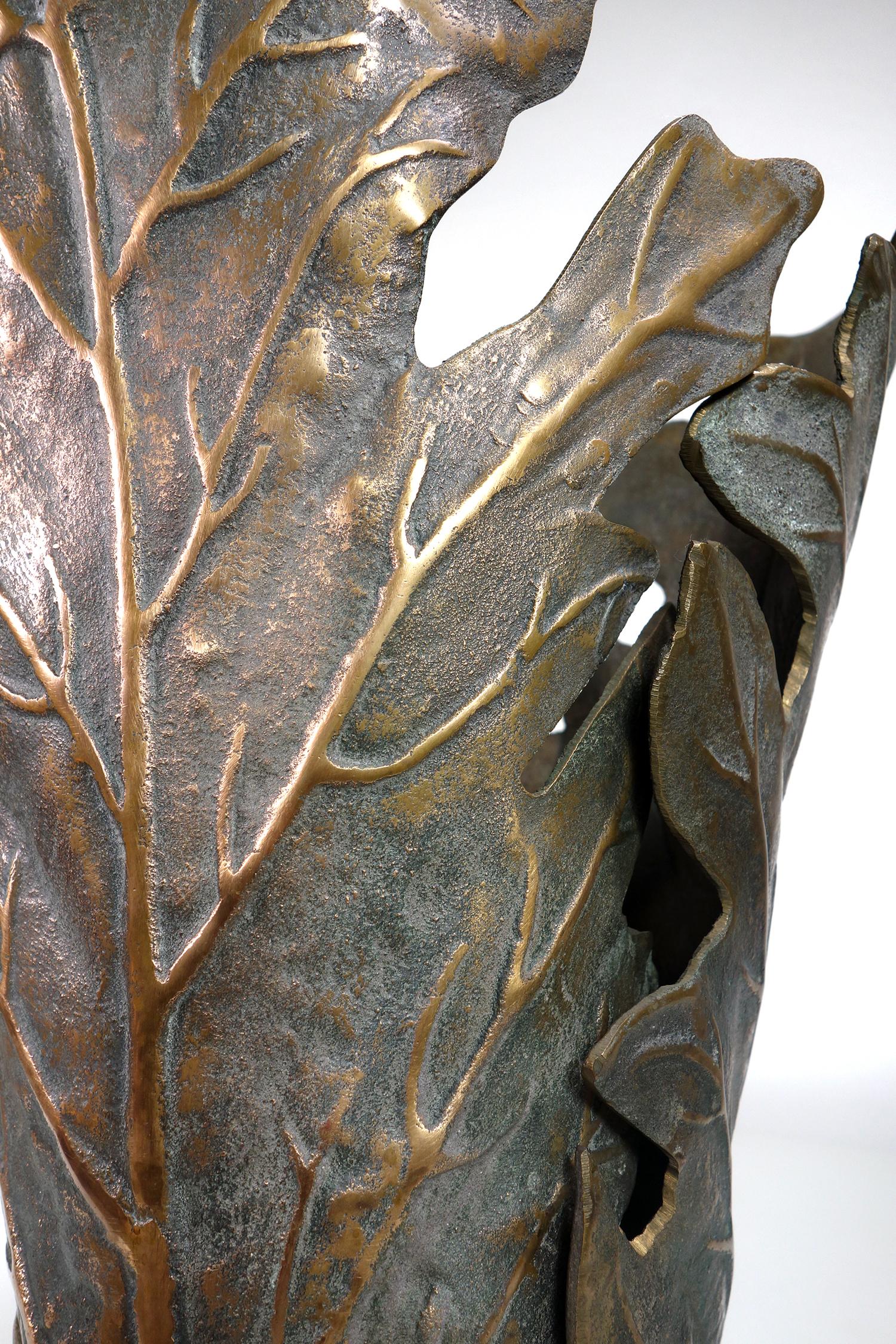 1970 Gabriella Crespi Bronze Sculpture Umbrella Stand For Sale 3
