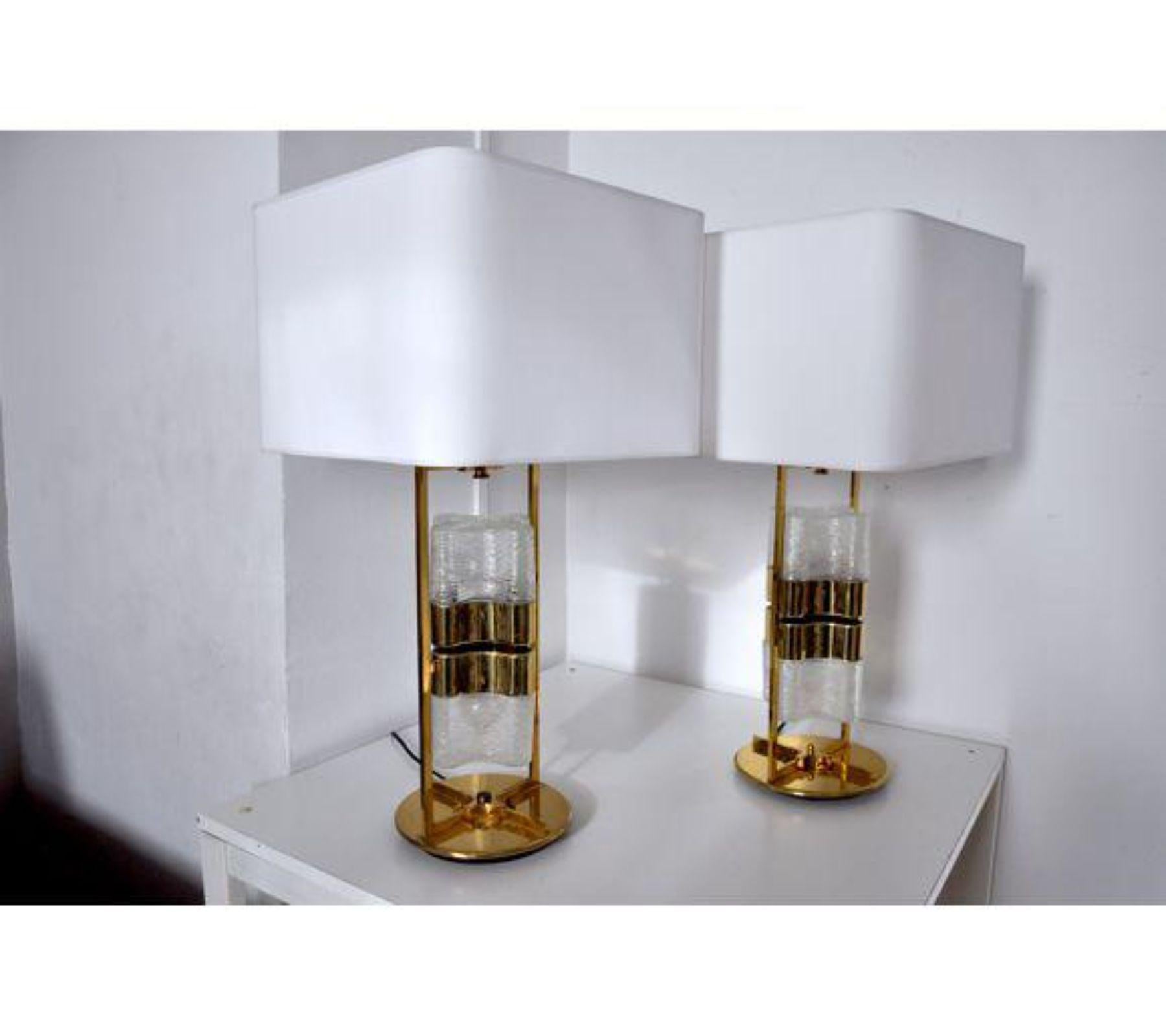 Late 20th Century 1970 Gateano Sciolari Table Lamps, Italy - a Pair For Sale