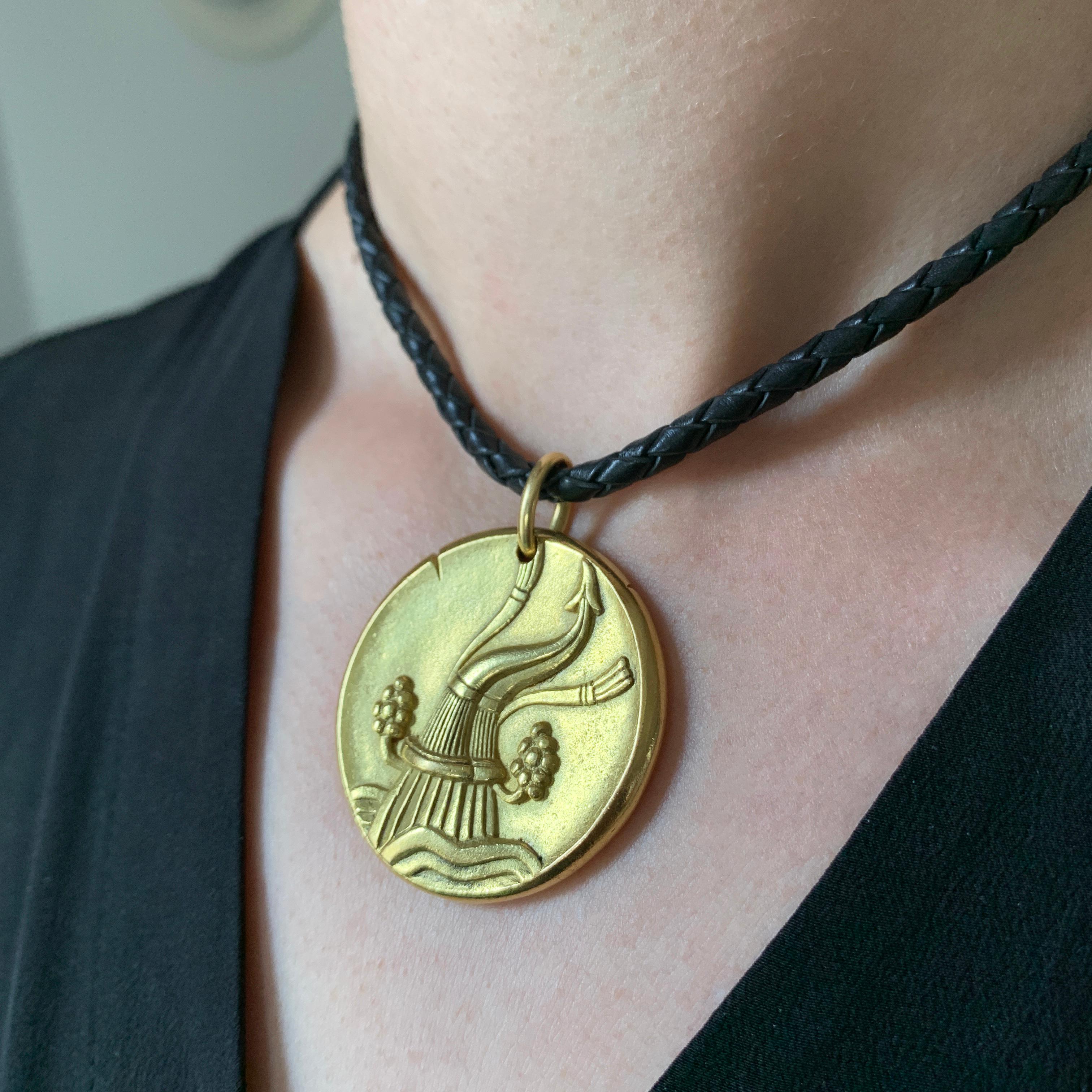 george l'enfant gold pendant