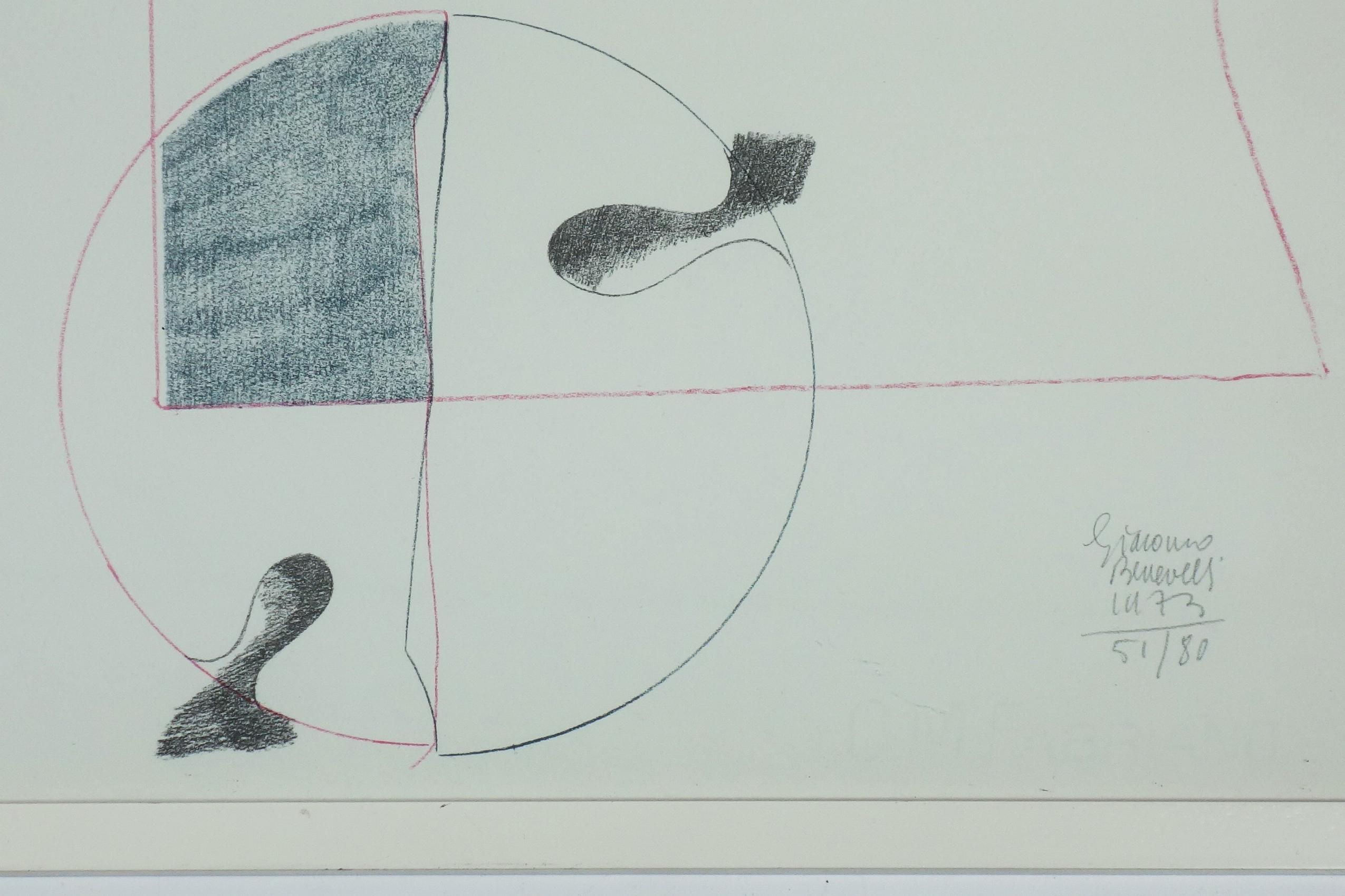 Moderne Sculpture d'art italienne Litographe de Giacomo Benevelli, 1970 en vente