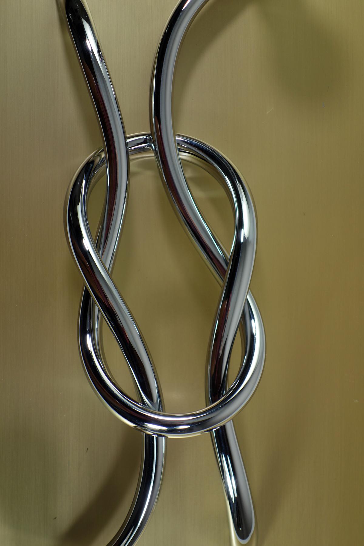 Modern 1970 Giacomo Benevelli Missaglia Steel Sculpture Light Panel Wall Lamp For Sale