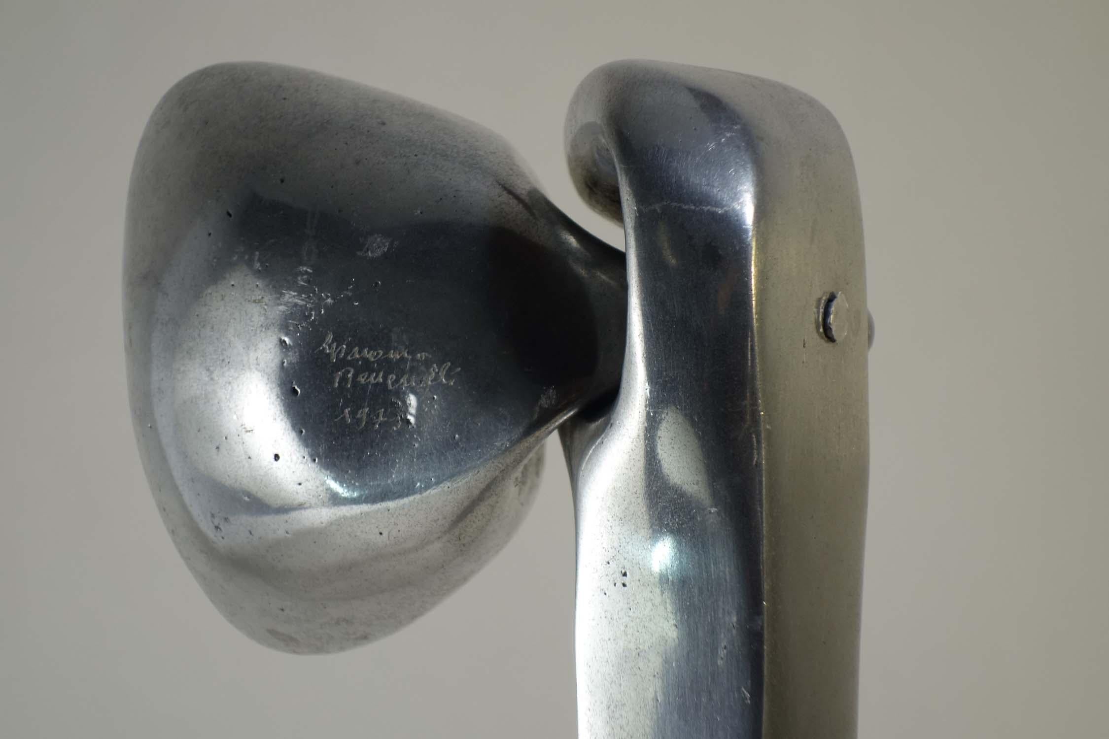 1970 Giacomo Benevelli Modernist Cast Steel Inox Sculpture In condizioni buone in vendita a Brescia, IT
