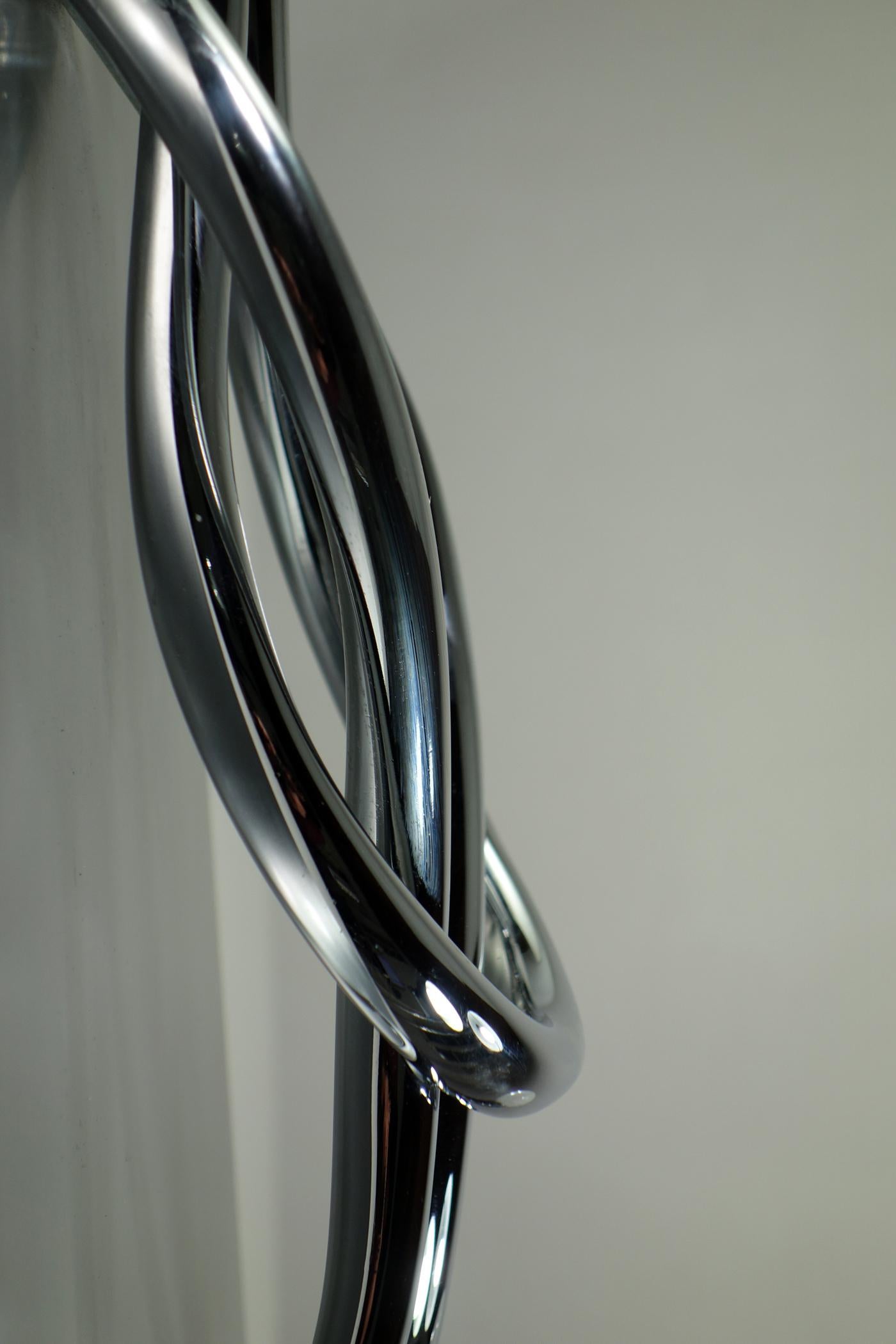 1970 Giacomo Benevelli Missaglia Italian Design Steel Sculpture Wall Lamp For Sale 5