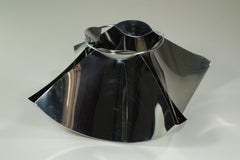 1970 Gian Casè Robot Italiano Sersign Modernista Vaso da centrotavola in acciaio