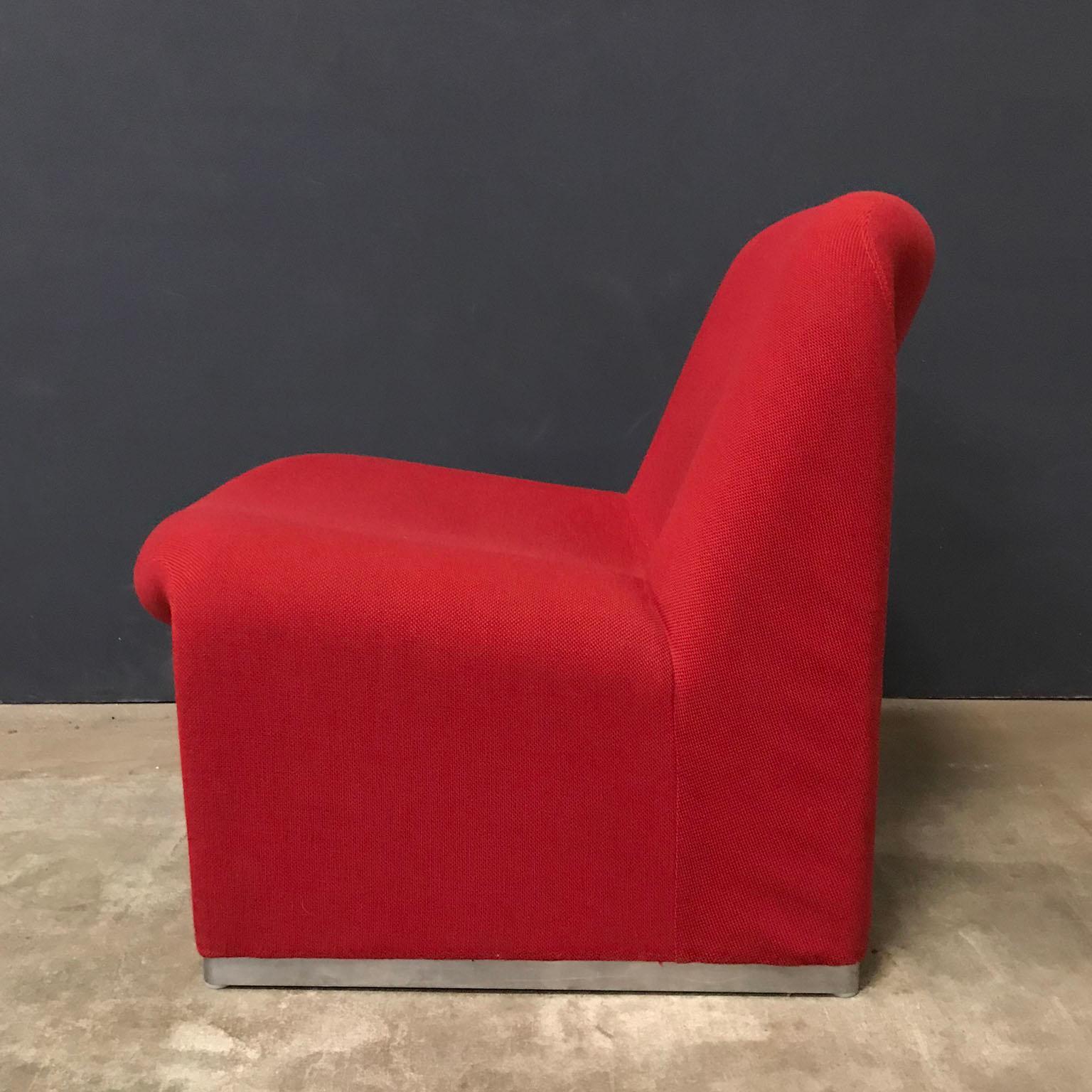 1970, Giancarlo Piretti for Castelli, Italy, Red Fabric Alky Chair 5
