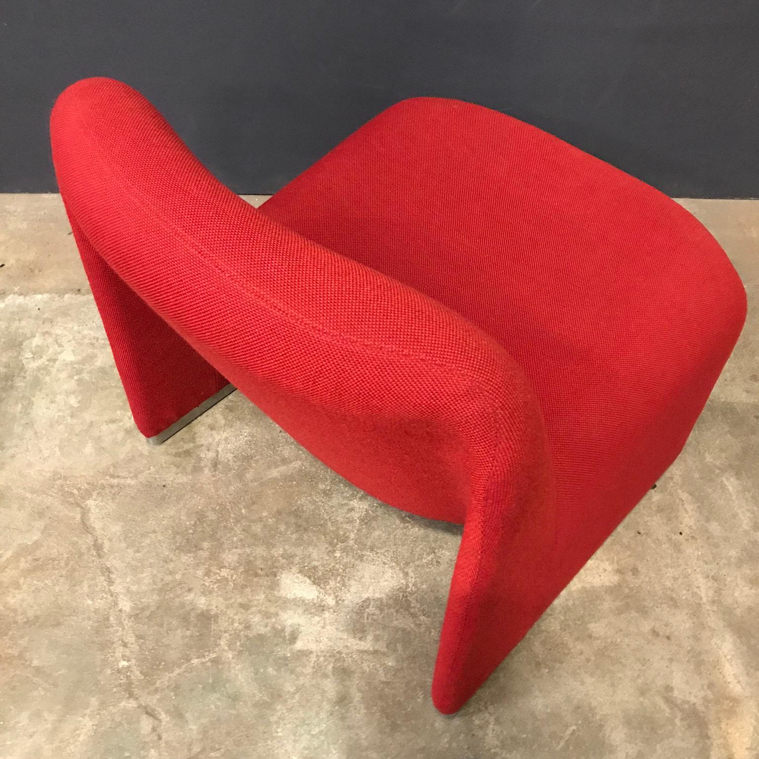 1970, Giancarlo Piretti for Castelli, Italy, Red Fabric Alky Chair 9