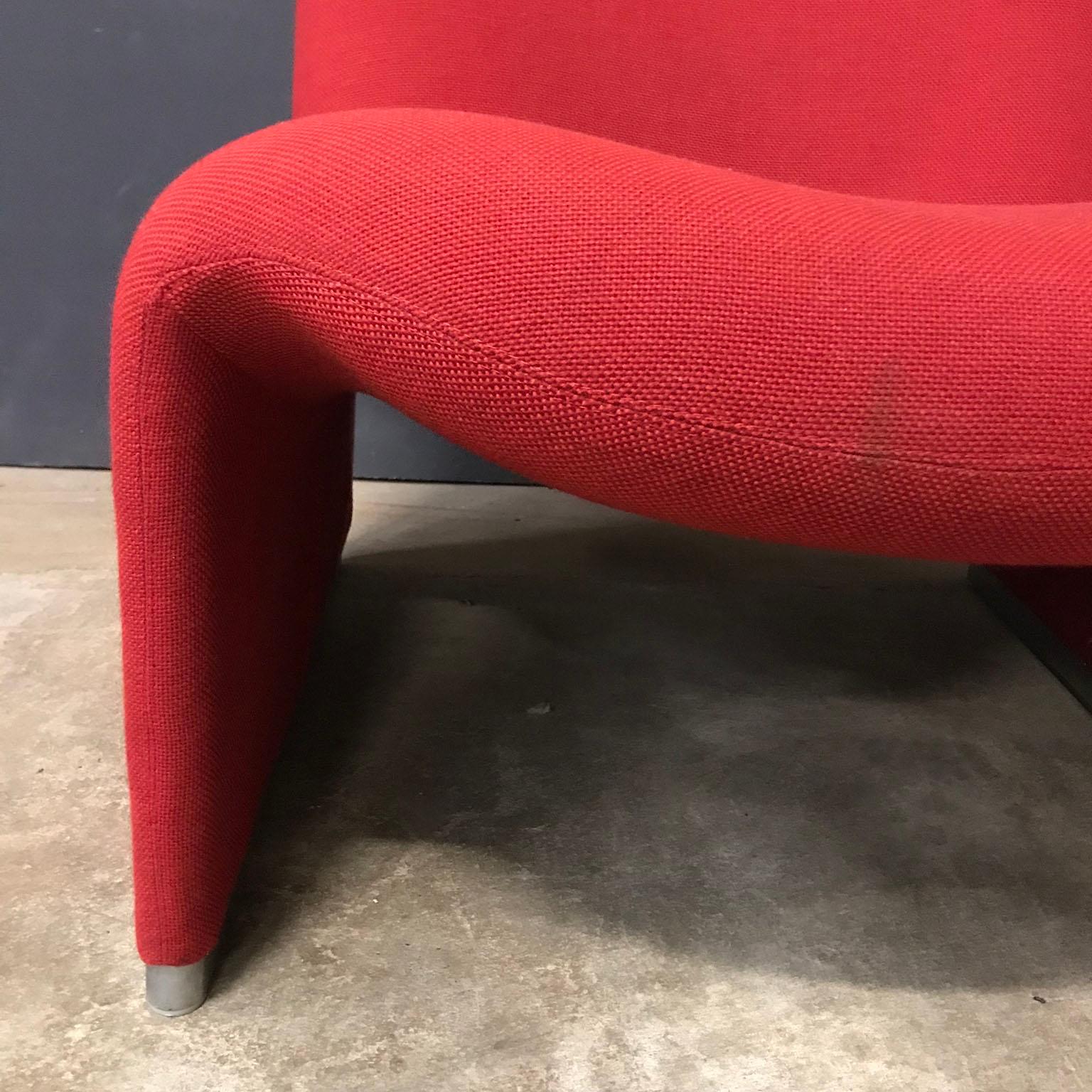 1970, Giancarlo Piretti for Castelli, Italy, Red Fabric Alky Chair 1