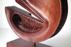 1970 Gianni Pinna Scultura in legno di arte moderna italiana