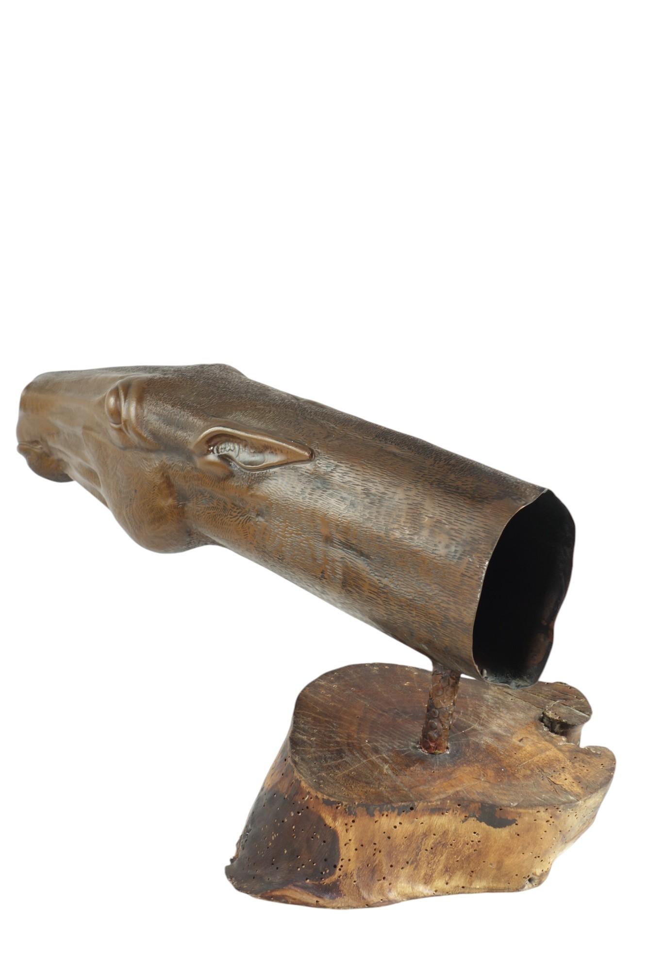 1970 Giovanni Gentiletti Italienischer Künstler Pferd geprägte Kupferskulptur (Ende des 20. Jahrhunderts) im Angebot