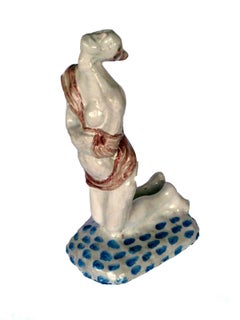 1970 Giuseppe Migneco Keramik Rossicone 'Fischer' Italienische Skulptur