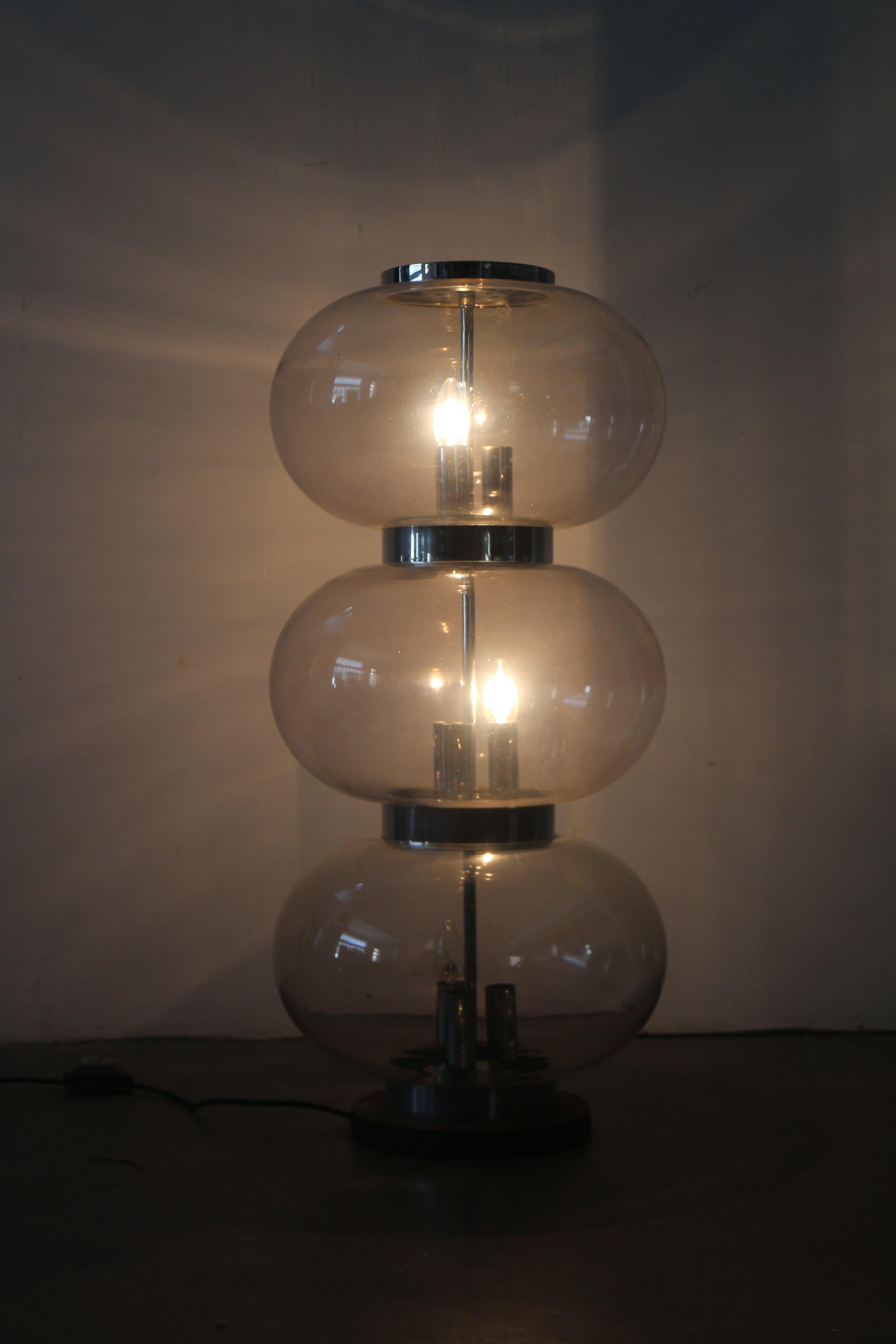 Late 20th Century 1970, Glass Lamp For Sale