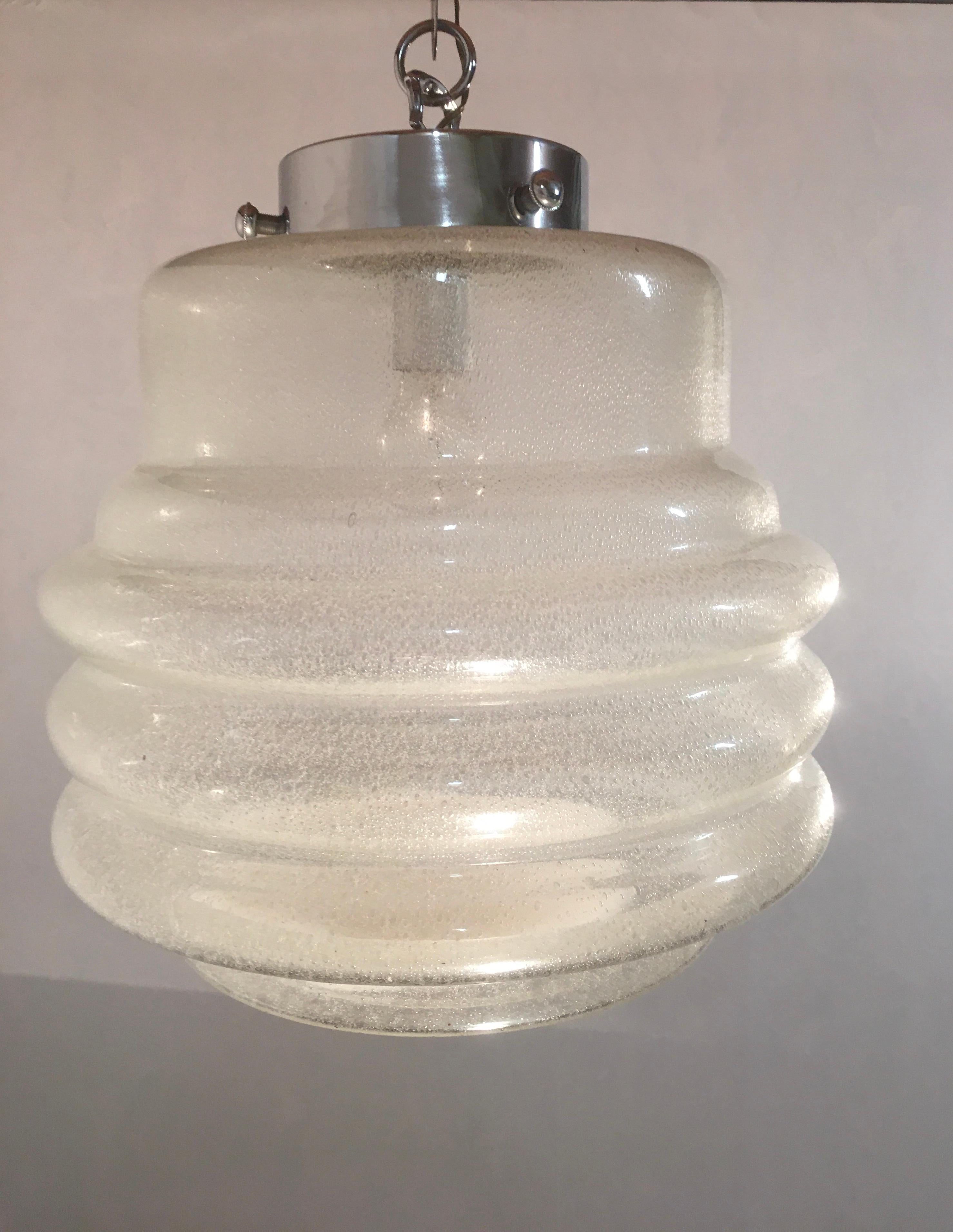 1970 Glass Lantern, Italy For Sale 1