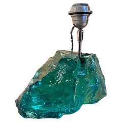 1970 Glass rock lamp