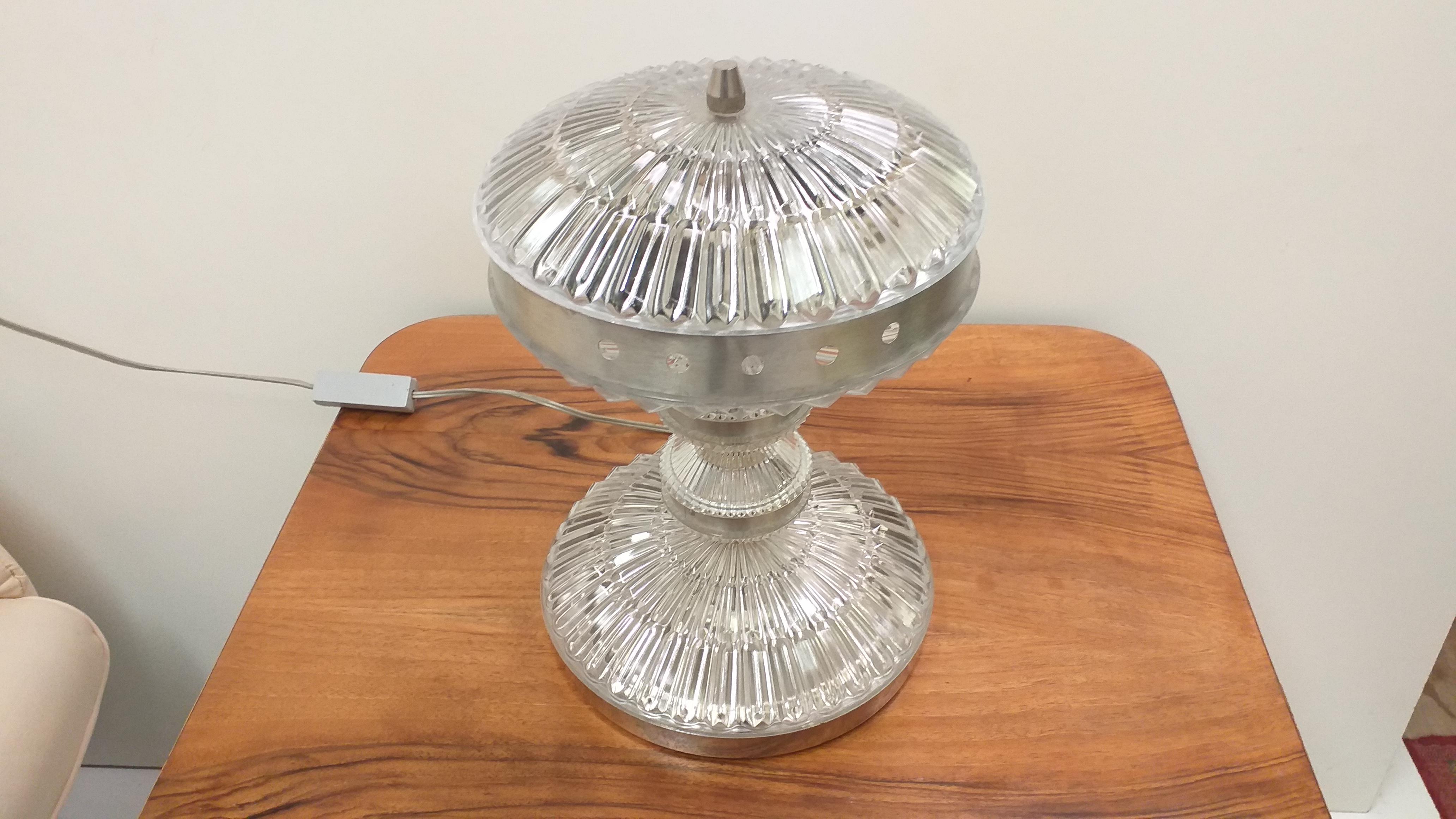 1970 Glass Table Lamp, Czechoslovakia In Good Condition For Sale In Praha, CZ