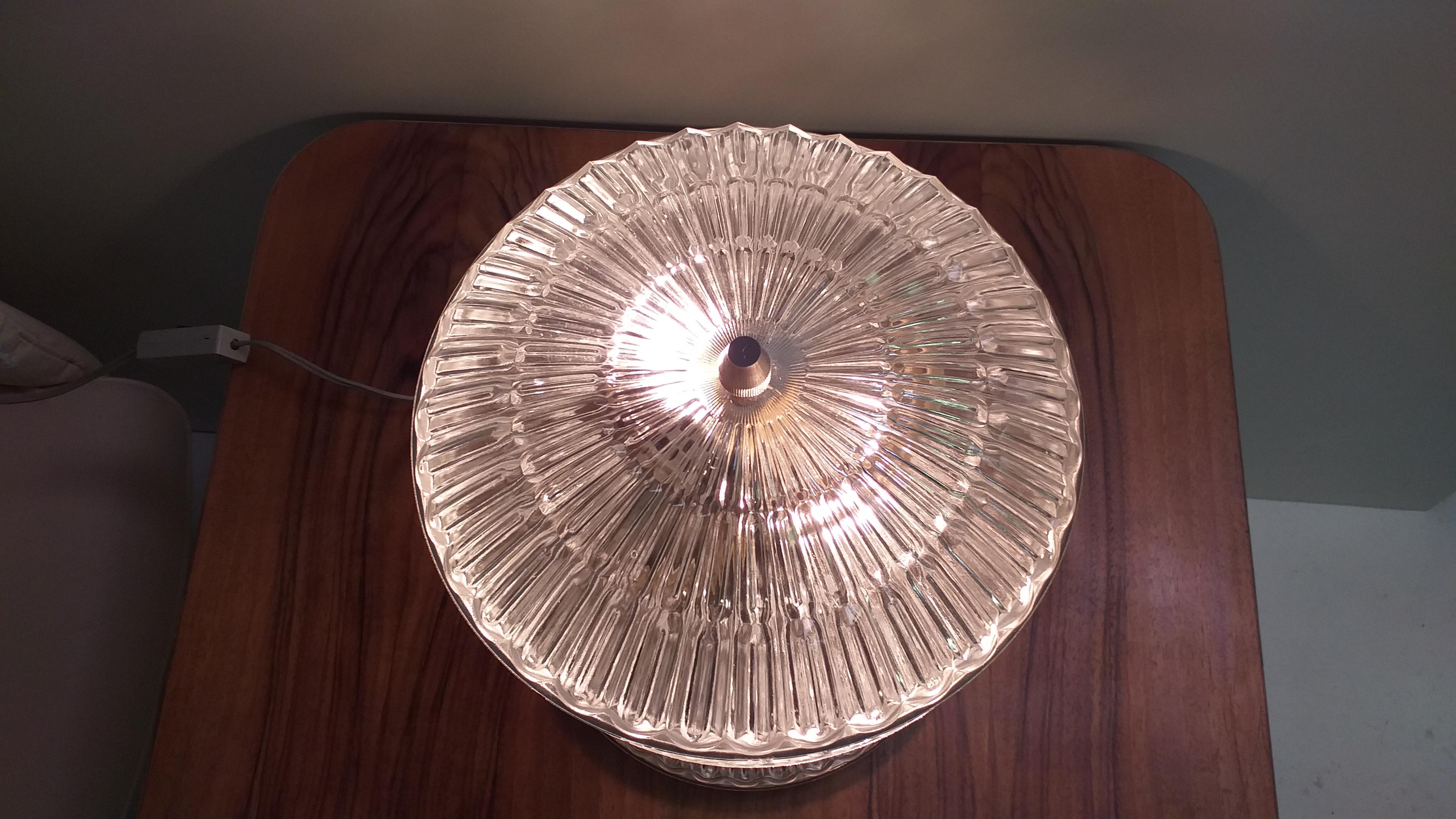 1970 Glass Table Lamp, Czechoslovakia For Sale 3