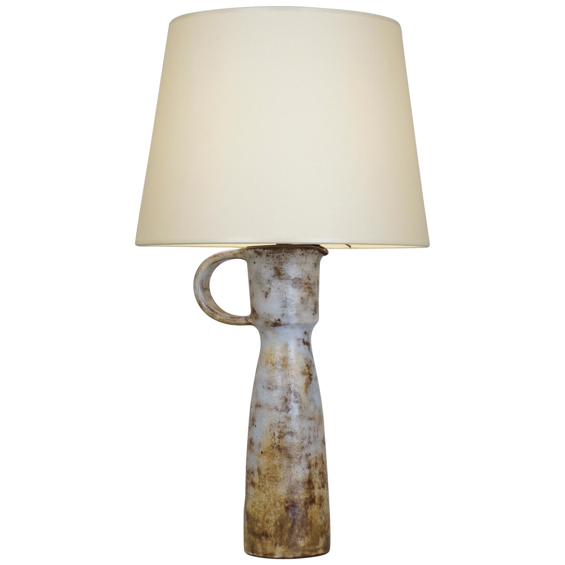 1970 Glazed Ceramic Table Lamp For Sale