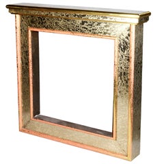 1970 Gony Nava's Signed Gild Brass Fireplace Mantle