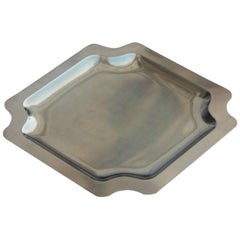 1970 Hand-Embossed Brass Tray