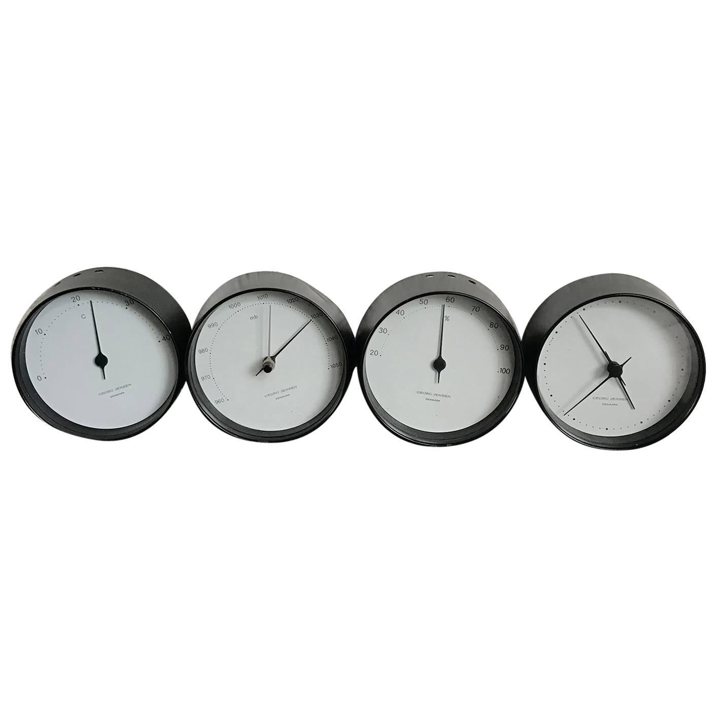 1970, Henning Koppel, Original Early Clock and Weather Station for Georg Jensen For Sale