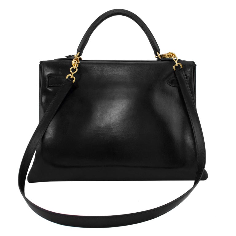 Hermès - Authenticated Kelly to Go Handbag - Leather Black Plain for Women, Never Worn