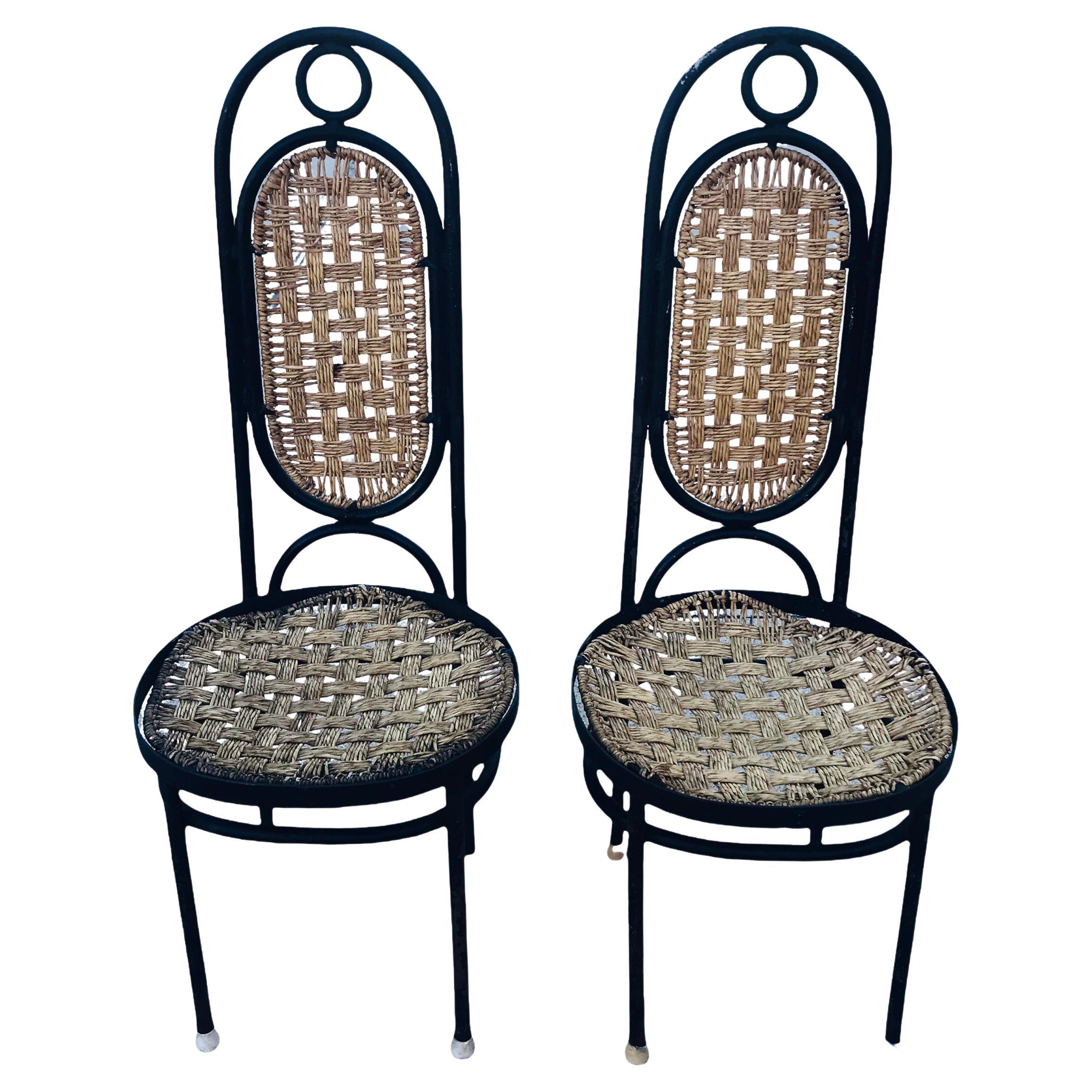 Rope Weave Stacking Chairs For Sale at 1stDibs