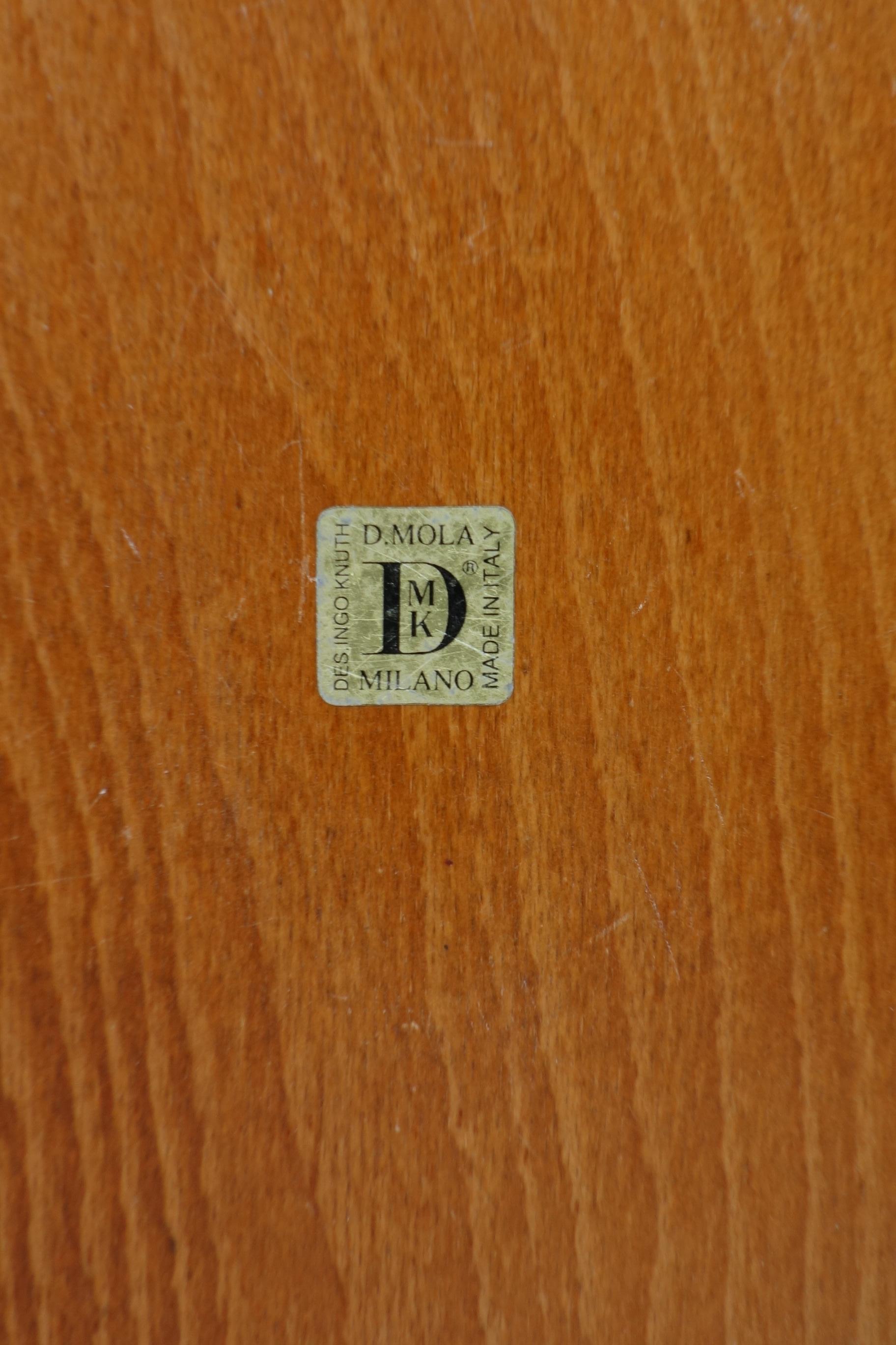 1970 Ingo Knuth DNK Daniela Mola Italian Design Wood Leather Box For Sale 2
