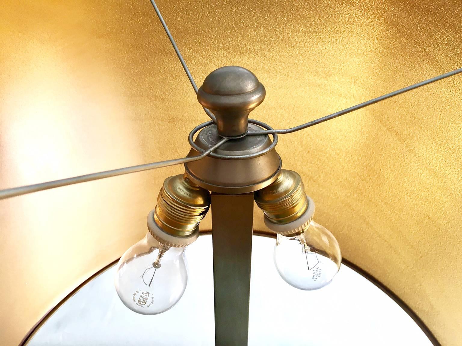 Mid-Century Modern 1970 Italian Brass Floor Lamp Romeo Rega Style For Sale
