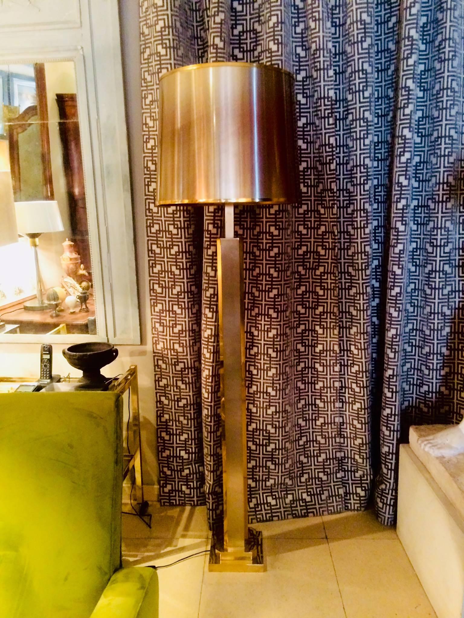 1970 Italian Brass Floor Lamp Romeo Rega Style For Sale 3