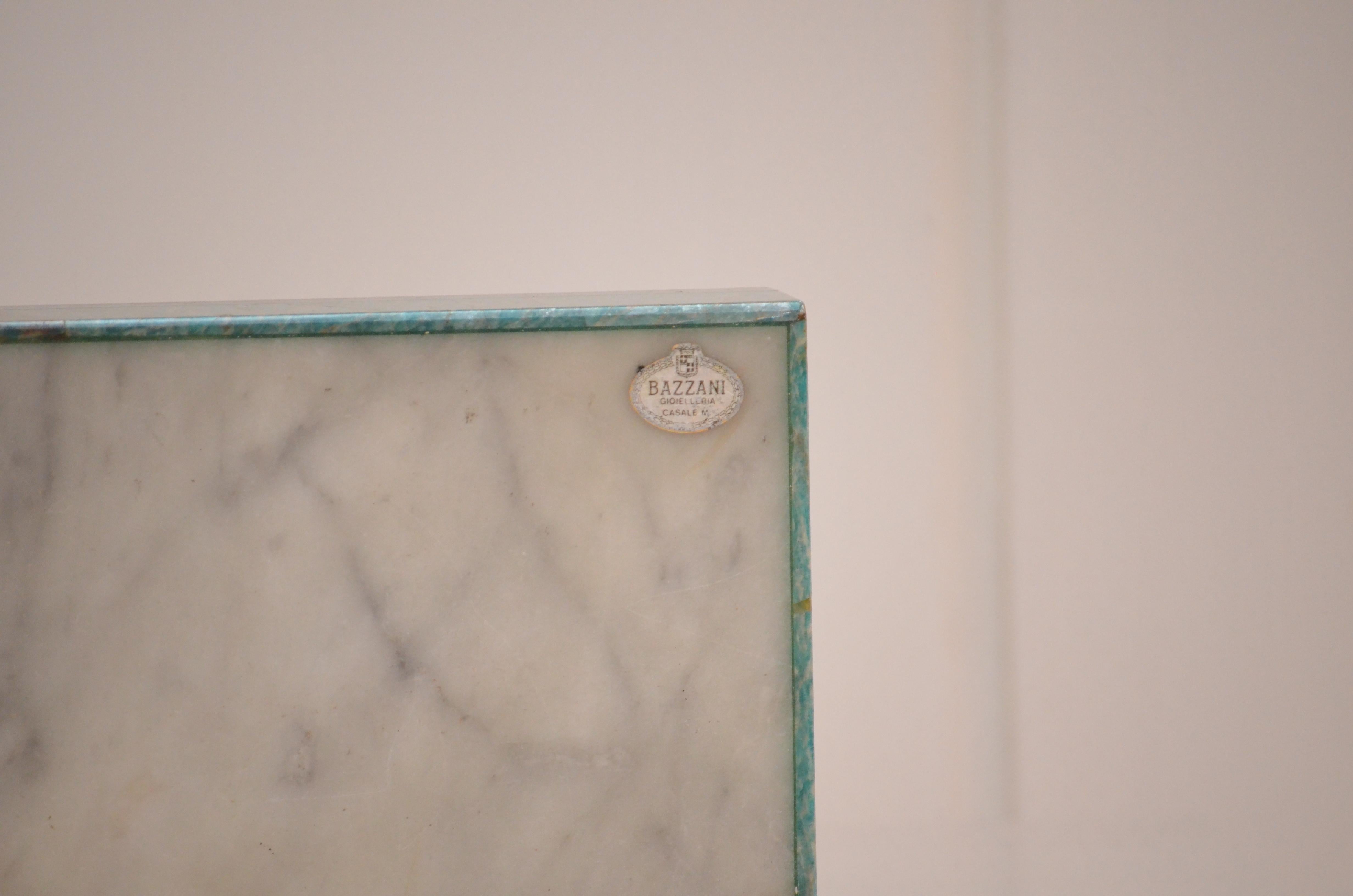 1970 Caja decorativa italiana de piedras semipreciosas - Piedra amazonita 7