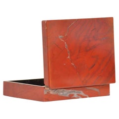 1970 Italian Decorative box in semi-precious stones - Red Jasper