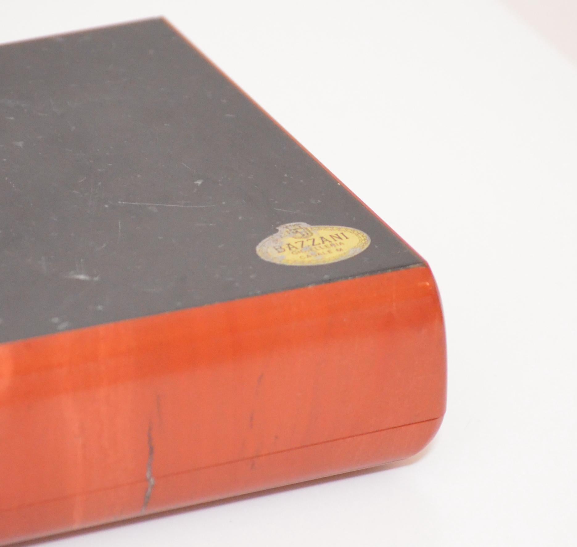 1970 Italian Decorative box in semi-precious stones - Red Jasper with quartz 4