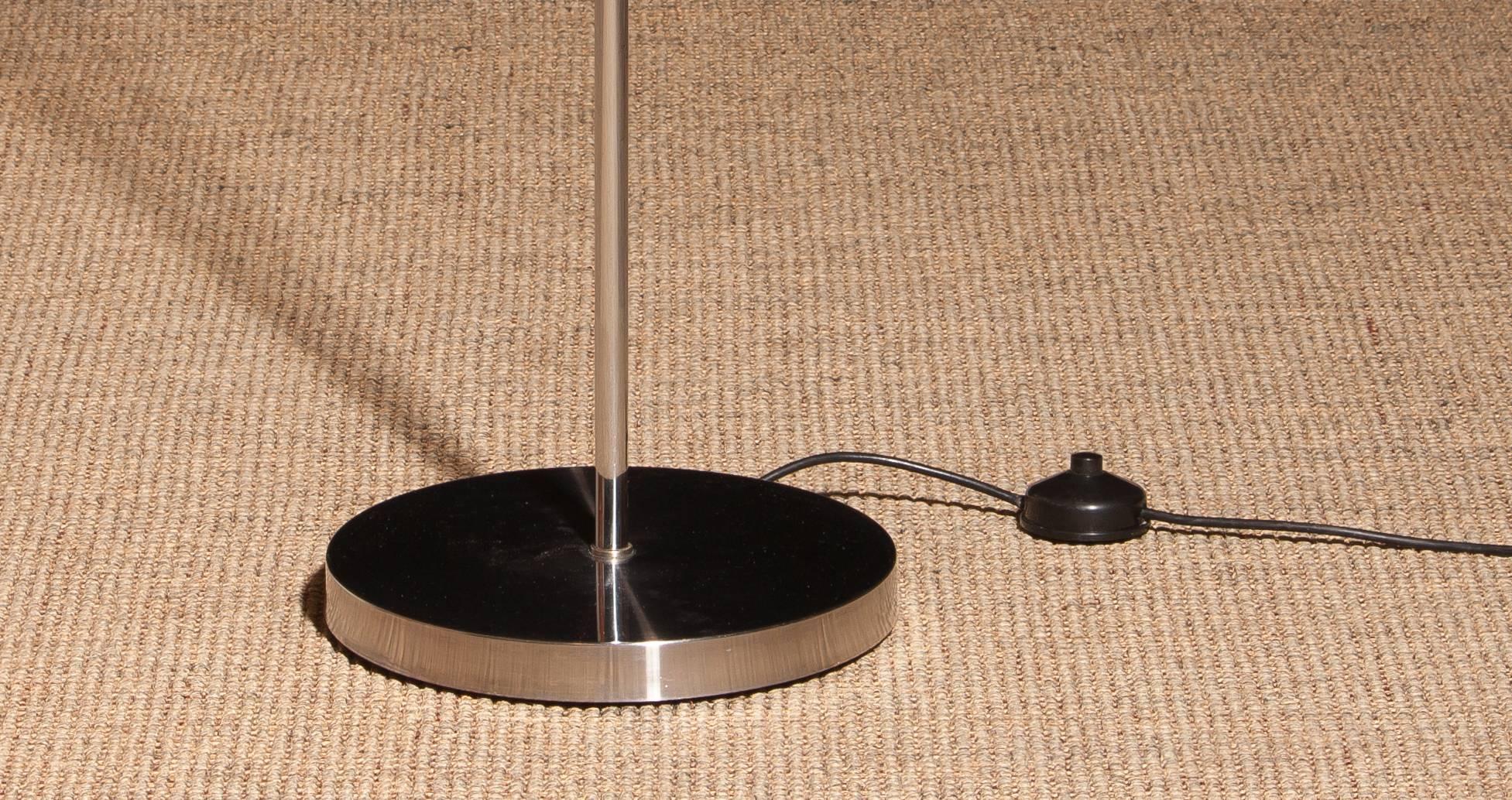 1970 Italian Floor Lamp in Chrome and Steel Combination 1