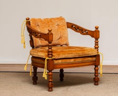 1970 Italian Giorgetti Arm / Lounge Chair in Amber of the Gallery Collection 1