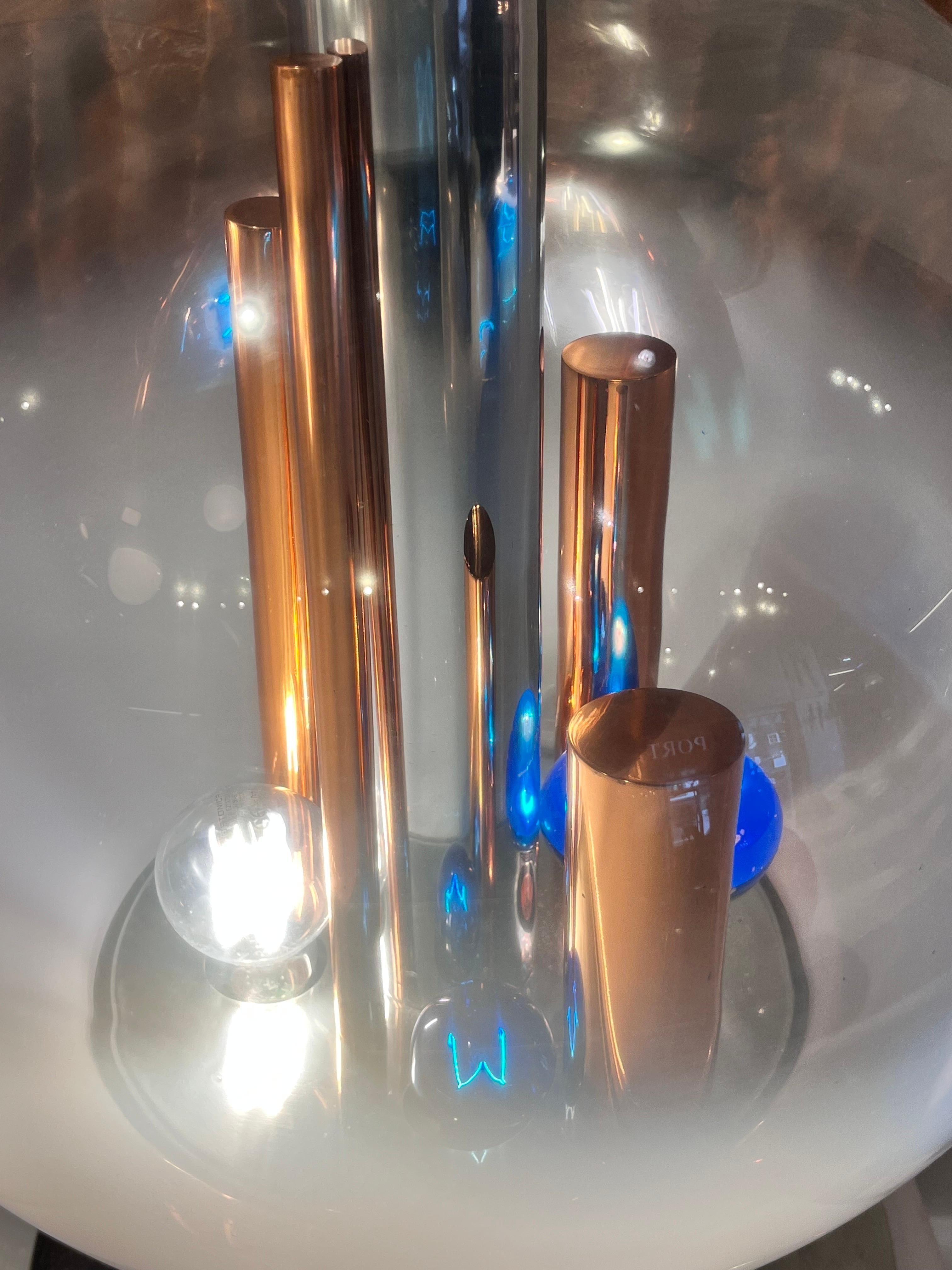 Italienische Glas-Tischlampe aus Glas, 1970 im Zustand „Gut“ im Angebot in Saint-Ouen, FR