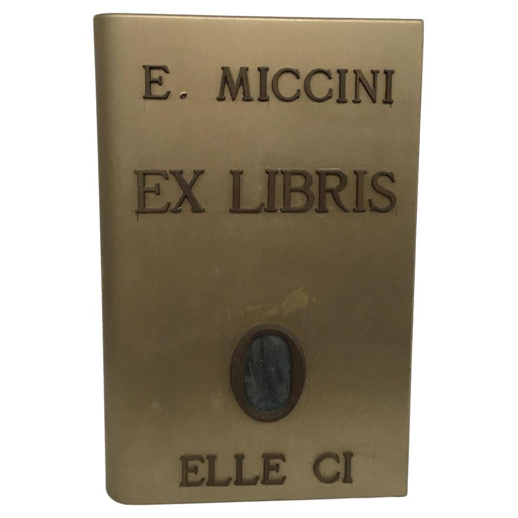 1970 Italy Aluminun Abstract Sculpture Eugenio Miccini Ex Libris For Sale