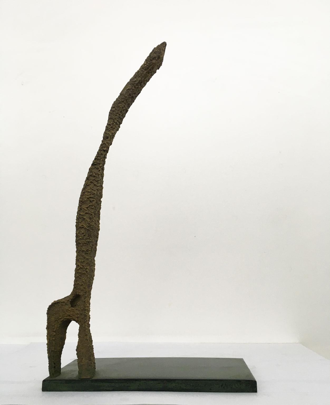 1970 Italy Bronze Abstract Sculpture by Urano Palma Omaggio a Giacometti For Sale 3