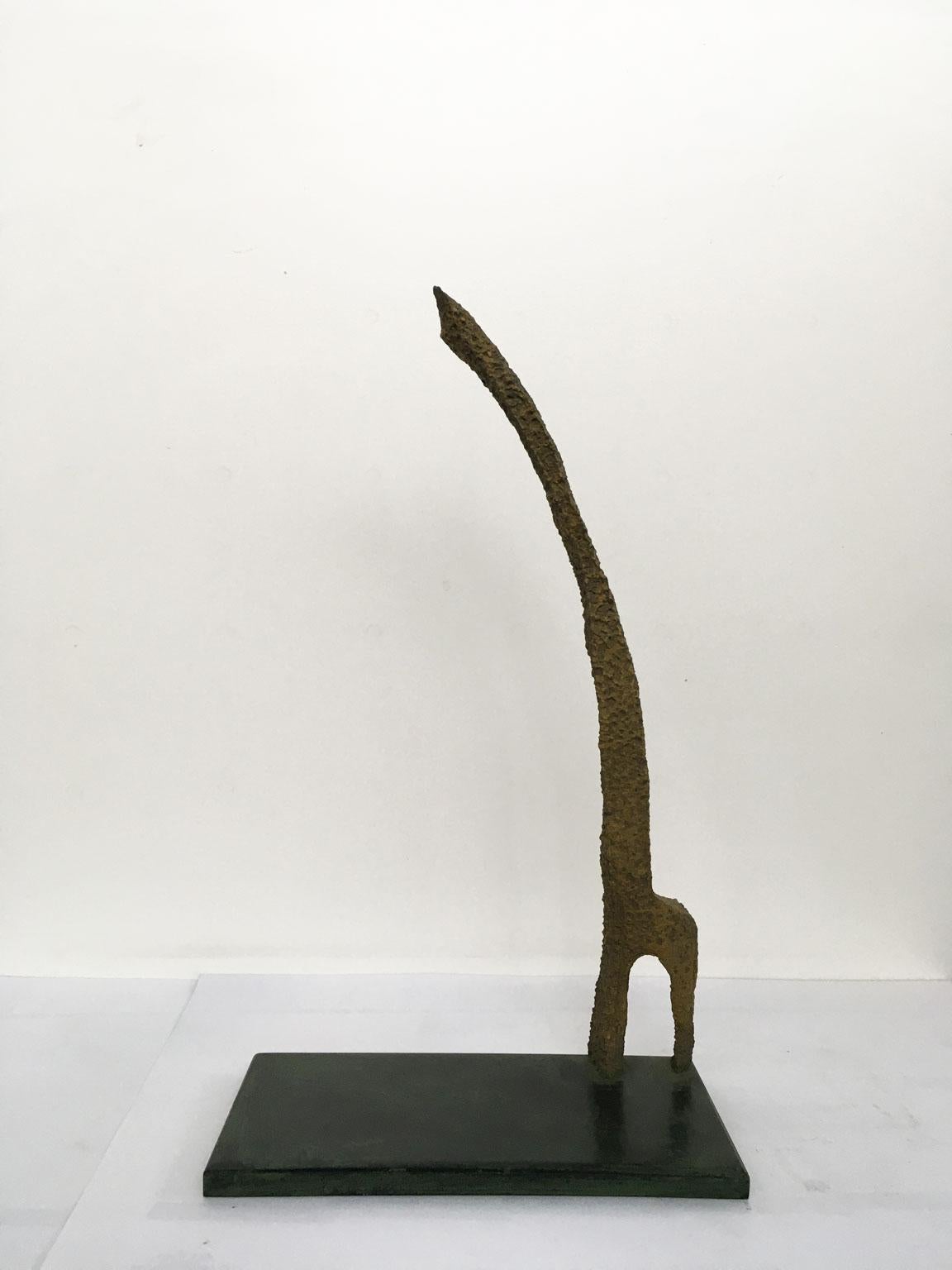 1970 Italy Bronze Abstract Sculpture by Urano Palma Omaggio a Giacometti For Sale 5
