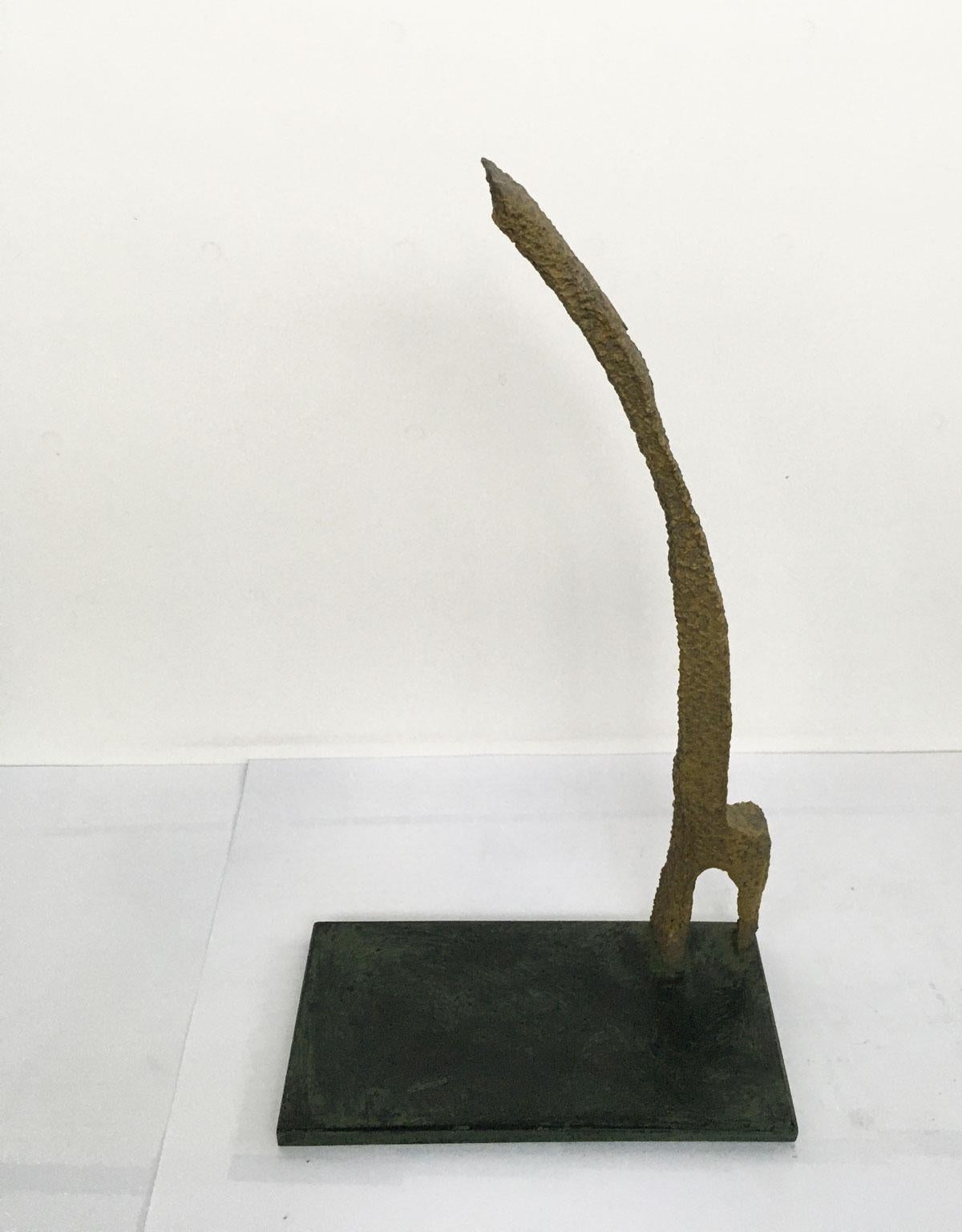1970 Italy Bronze Abstract Sculpture by Urano Palma Omaggio a Giacometti For Sale 6
