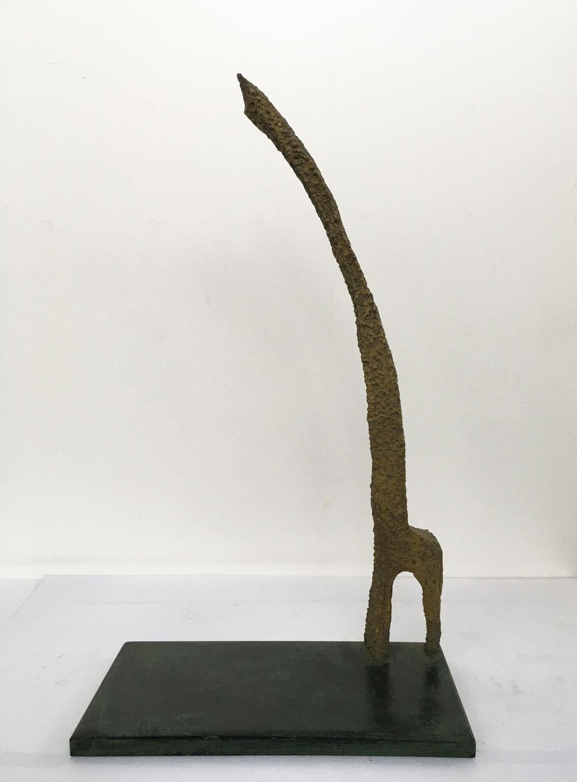 1970 Italy Bronze Abstract Sculpture by Urano Palma Omaggio a Giacometti For Sale 9