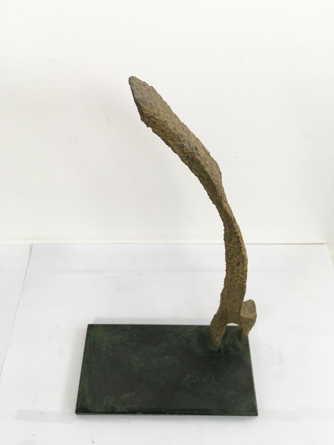 1970 Italy Bronze Abstract Sculpture by Urano Palma Omaggio a Giacometti For Sale 10
