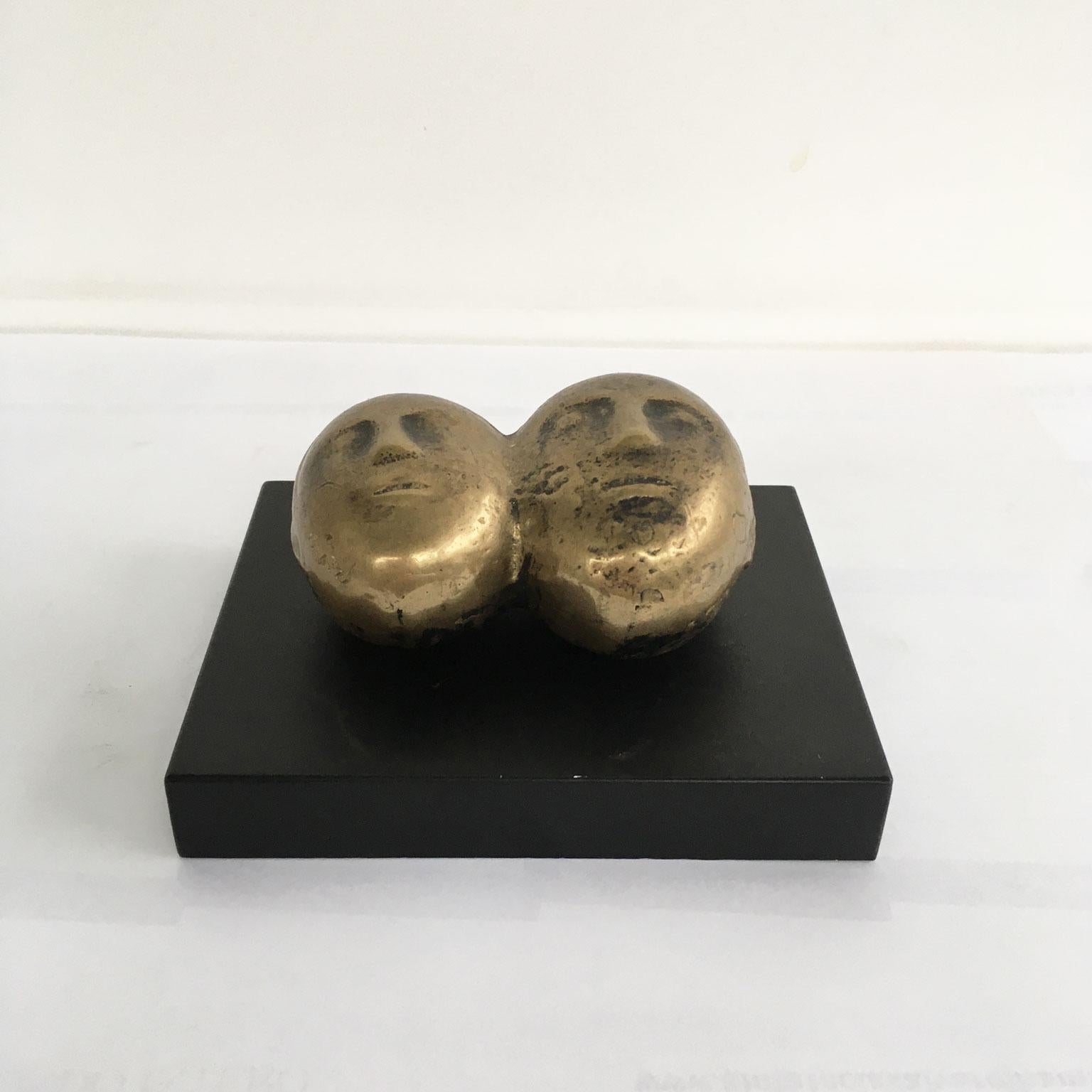 Abstrakte Bronzeskulptur Eli Riva Sonnenmond, Italien, 1970 im Angebot 2