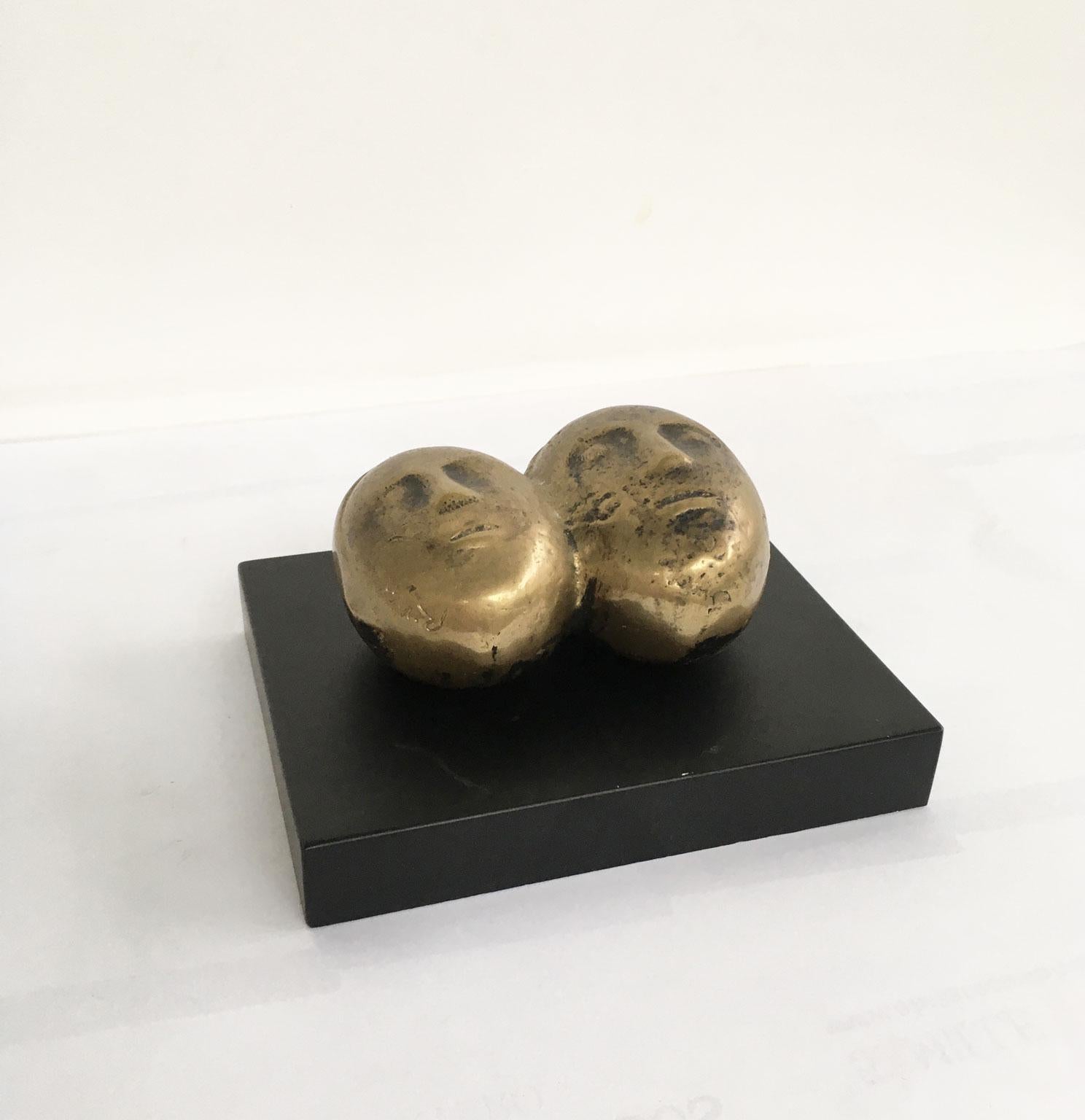 Abstrakte Bronzeskulptur Eli Riva Sonnenmond, Italien, 1970 im Angebot 3